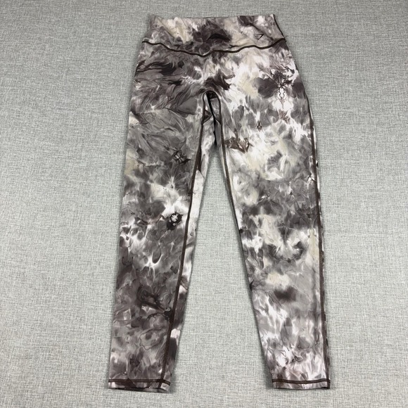 Gymshark Pants - Gymshark Ori Leggings Womens XL Gray Cream Marble Print High Rise 7/8 Yoga